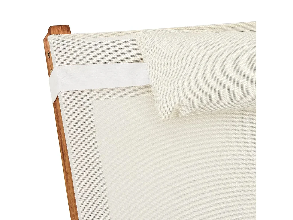 Cadeira de baloiço textilene e madeira de álamo maciça branco