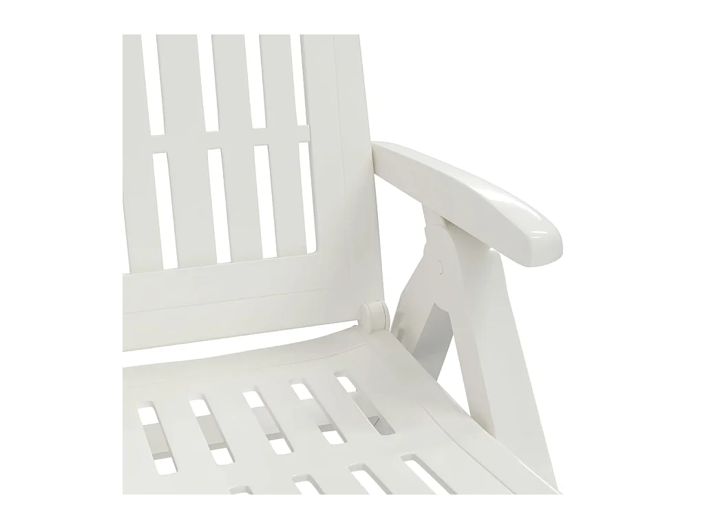 Ligbed met wielen inklapbaar PP wit