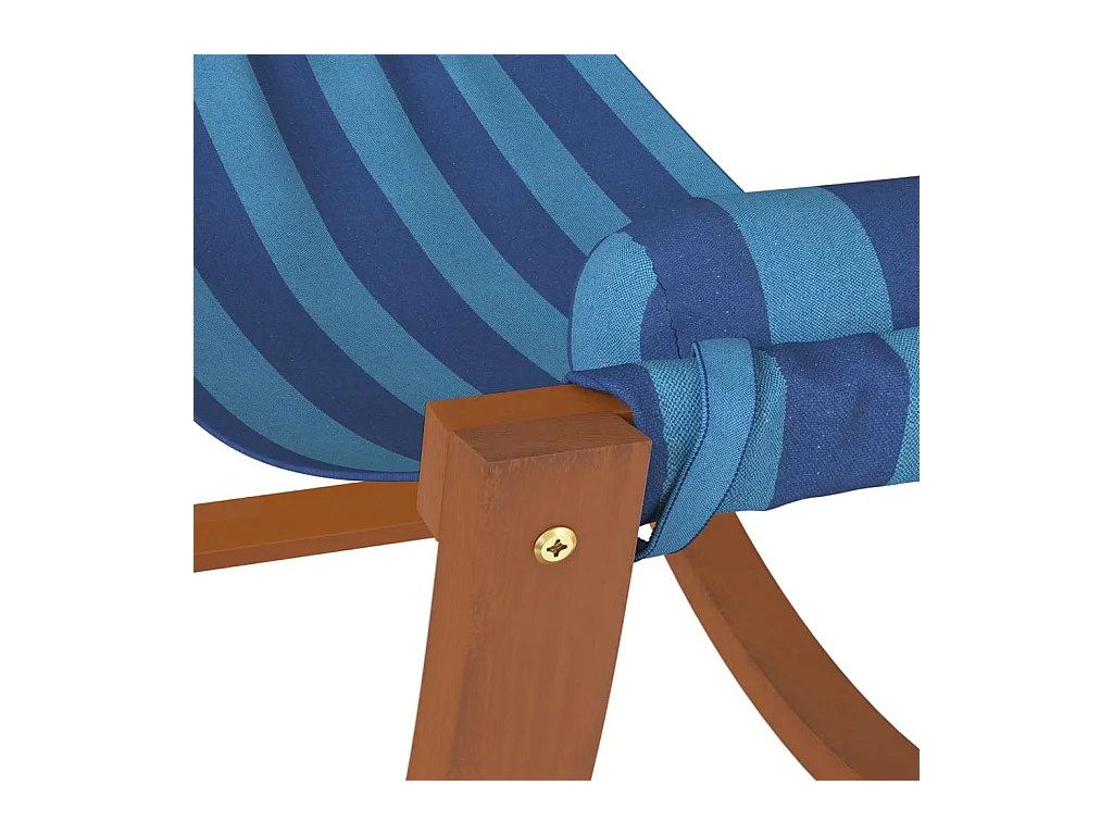 Hamaca mecedora para niños tela azul a rayas