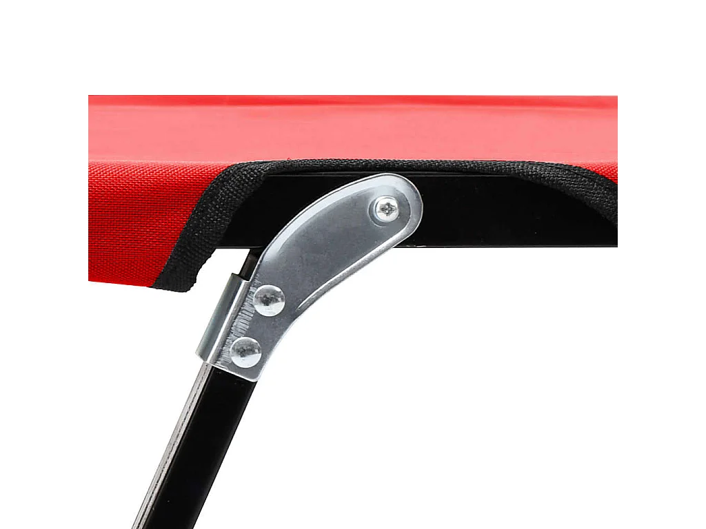 Chaise longue pliable 2 places rouge Acier
