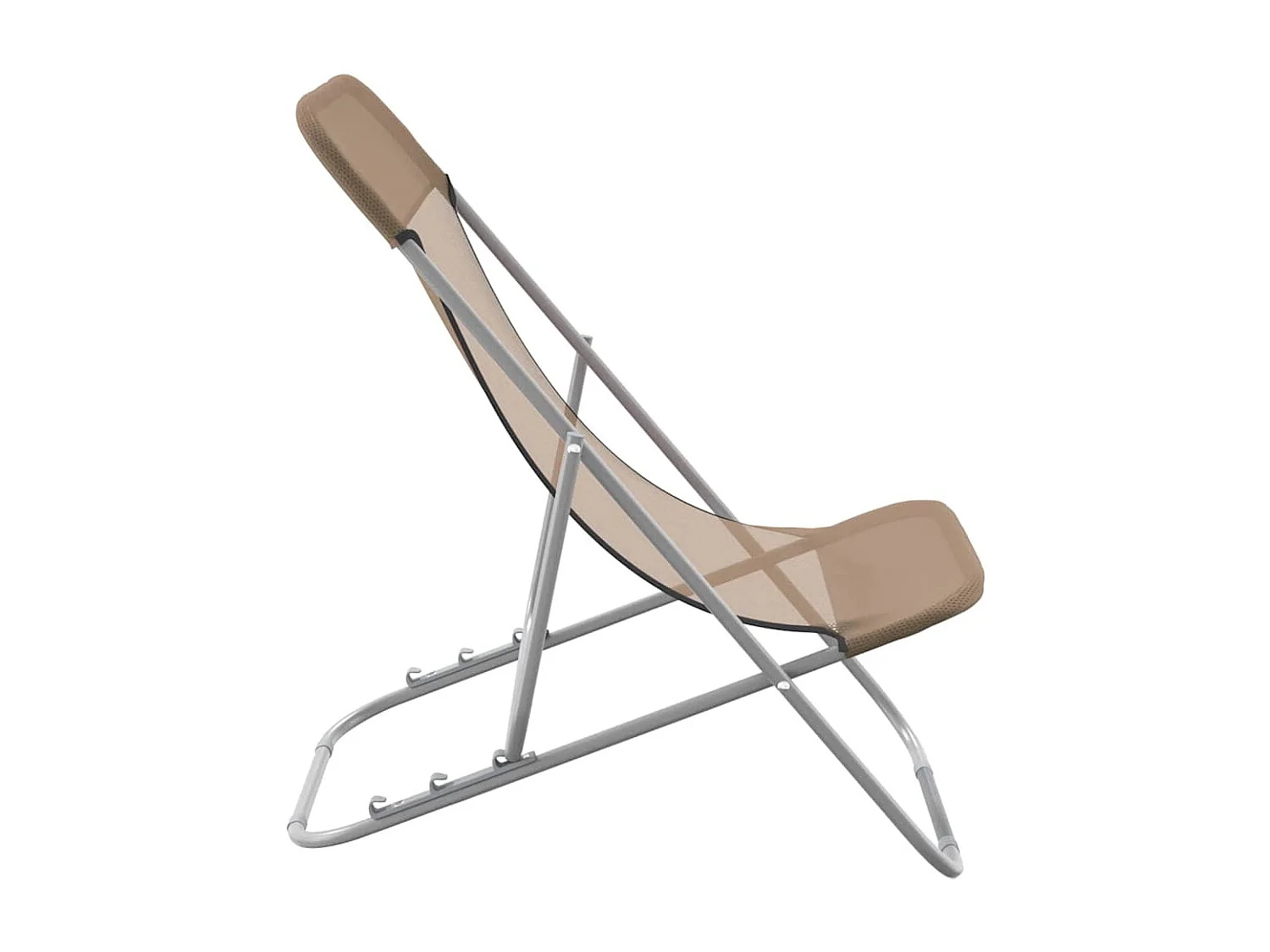 Chaises plage pliantes lot de 2 textilène acier enduit poudre