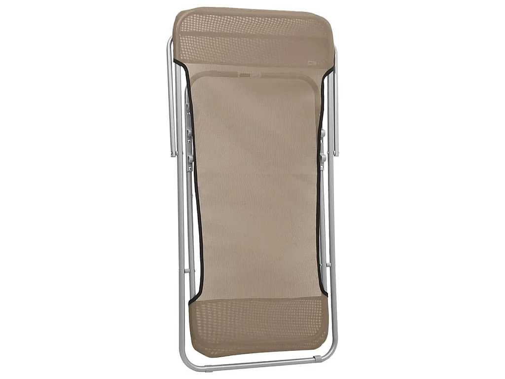 Chaises plage pliantes lot de 2 textilène acier enduit poudre