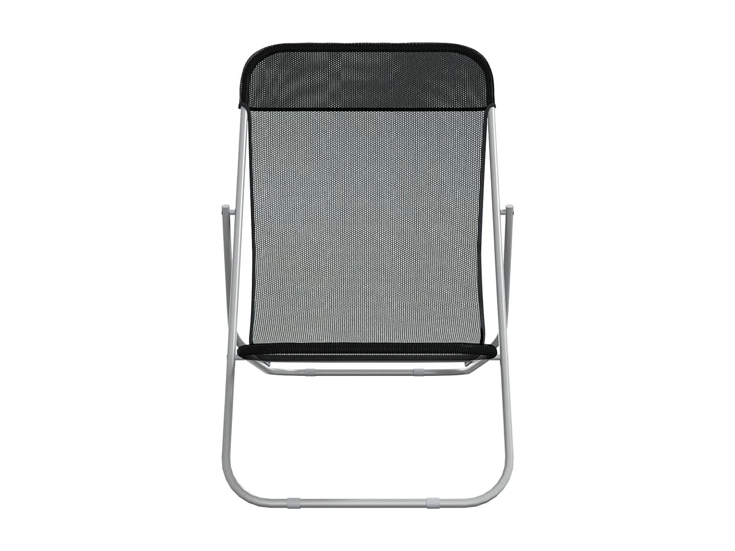 Chaises plage pliantes lot de 2 textilène acier enduit poudre