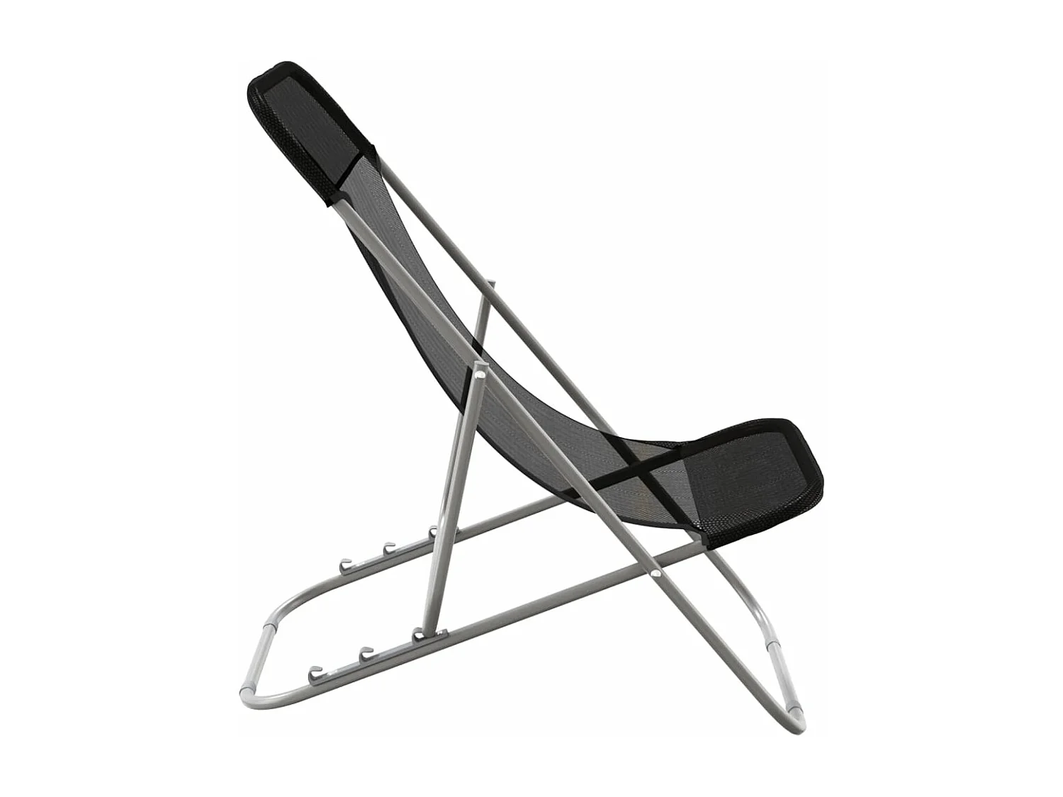 Chaises plage pliantes lot de 2 textilène acier enduit poudre