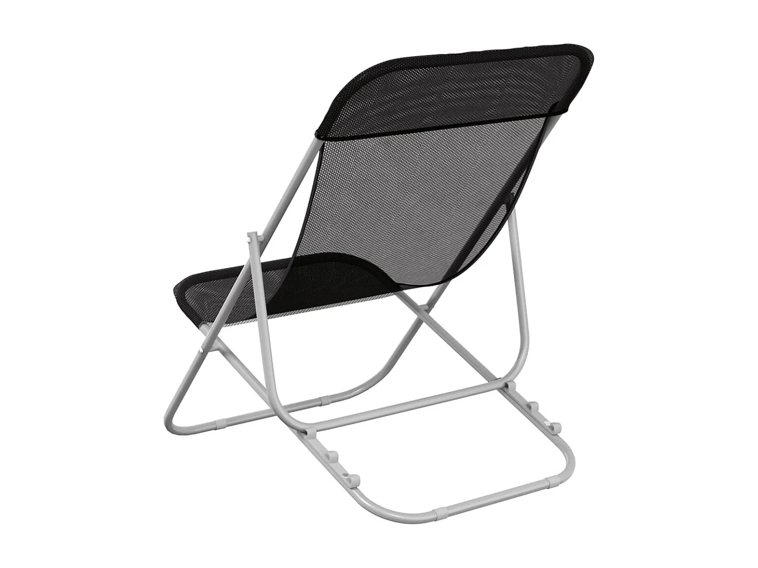 Chaises plage pliantes lot de 2 textilène acier enduit poudre