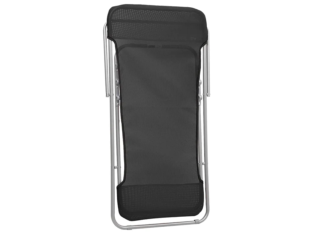 Chaises plage pliantes lot de 2 textilène acier enduit poudre