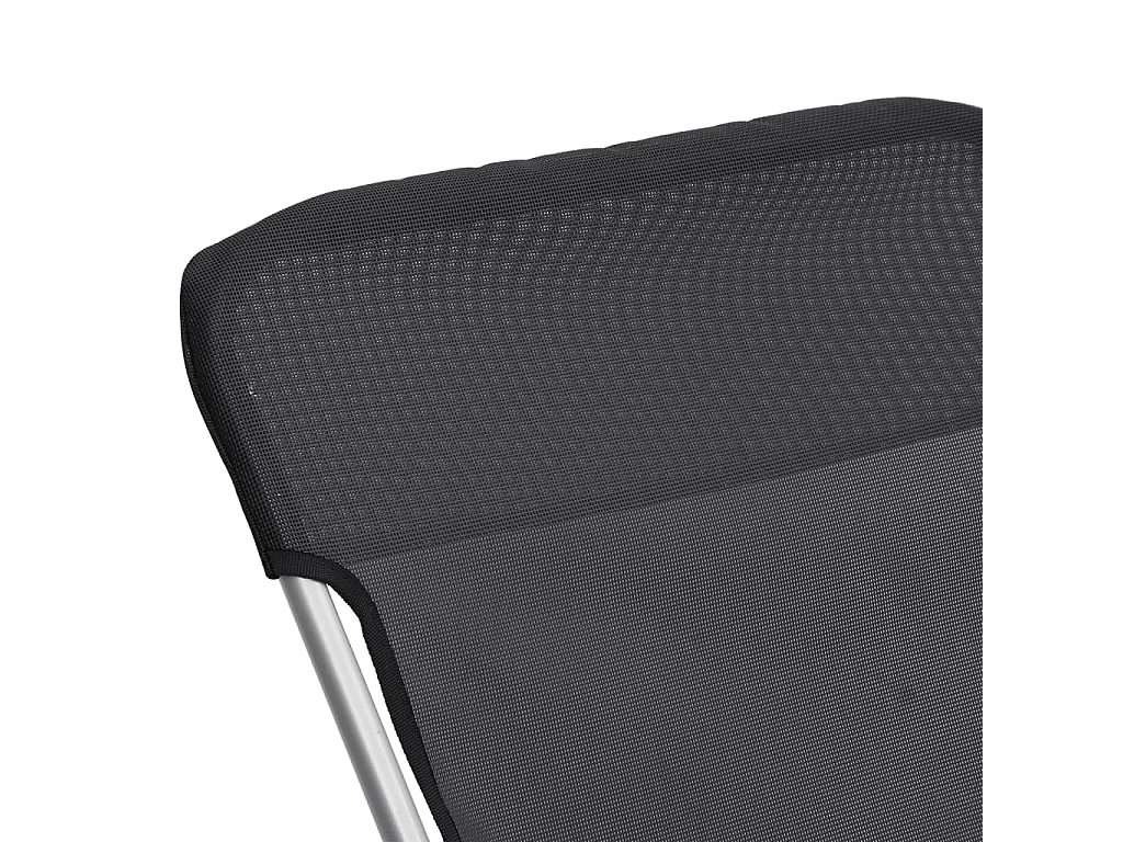 Chaises plage pliantes lot de 2 textilène acier enduit poudre