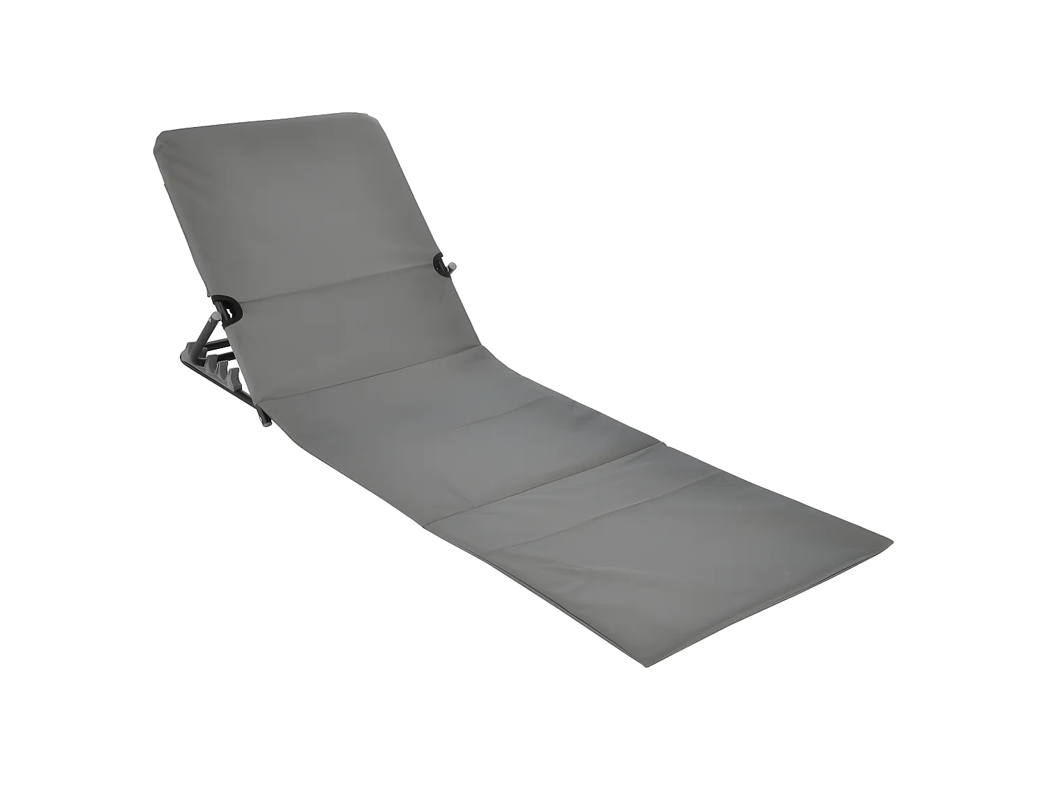 Esterilla silla plegable de playa PVC gris