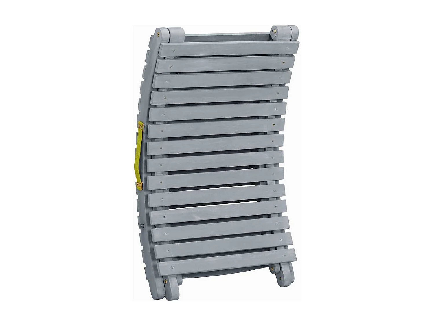 Chaise longue avec coussin Gris Bois d'acacia solide