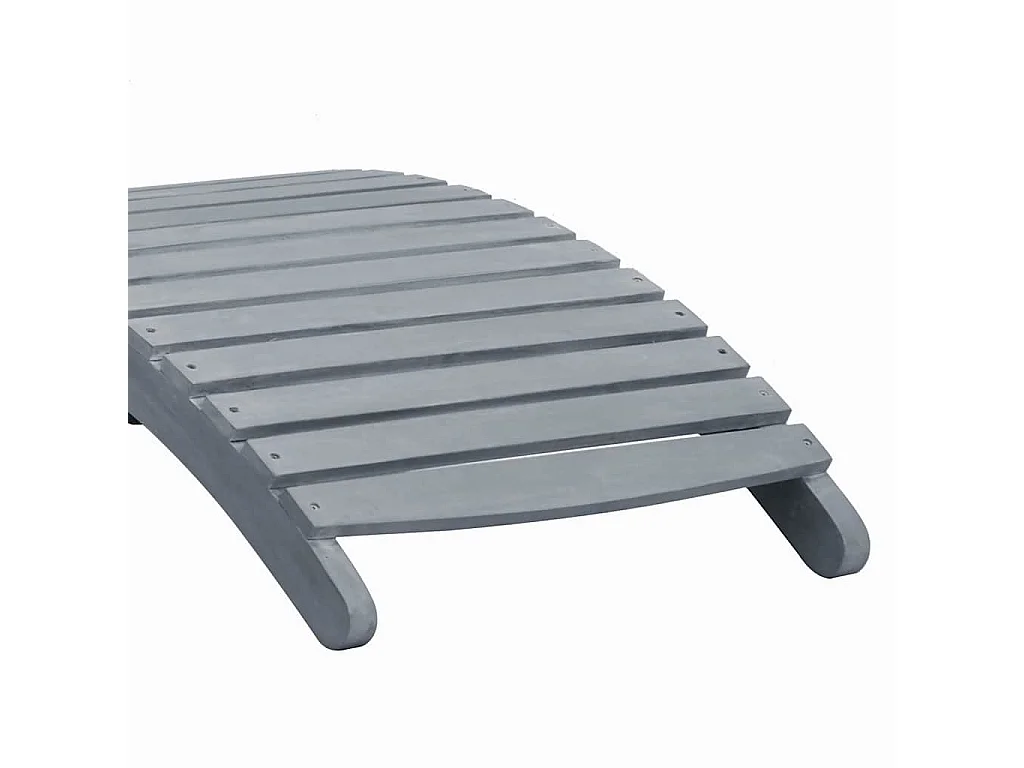 Chaise longue avec coussin Gris Bois d'acacia solide