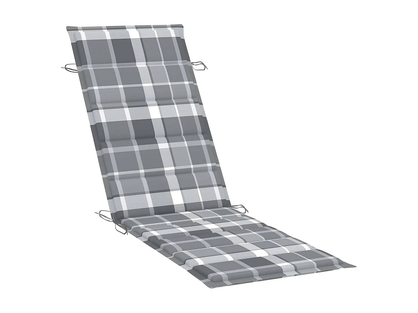 Chaise longue avec coussin Gris Bois d'acacia solide