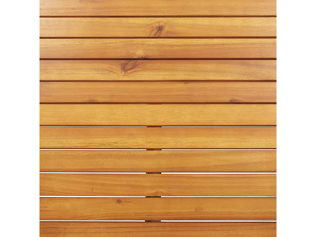 Chaise longue avec coussin Bois d'acacia et acier inoxydable