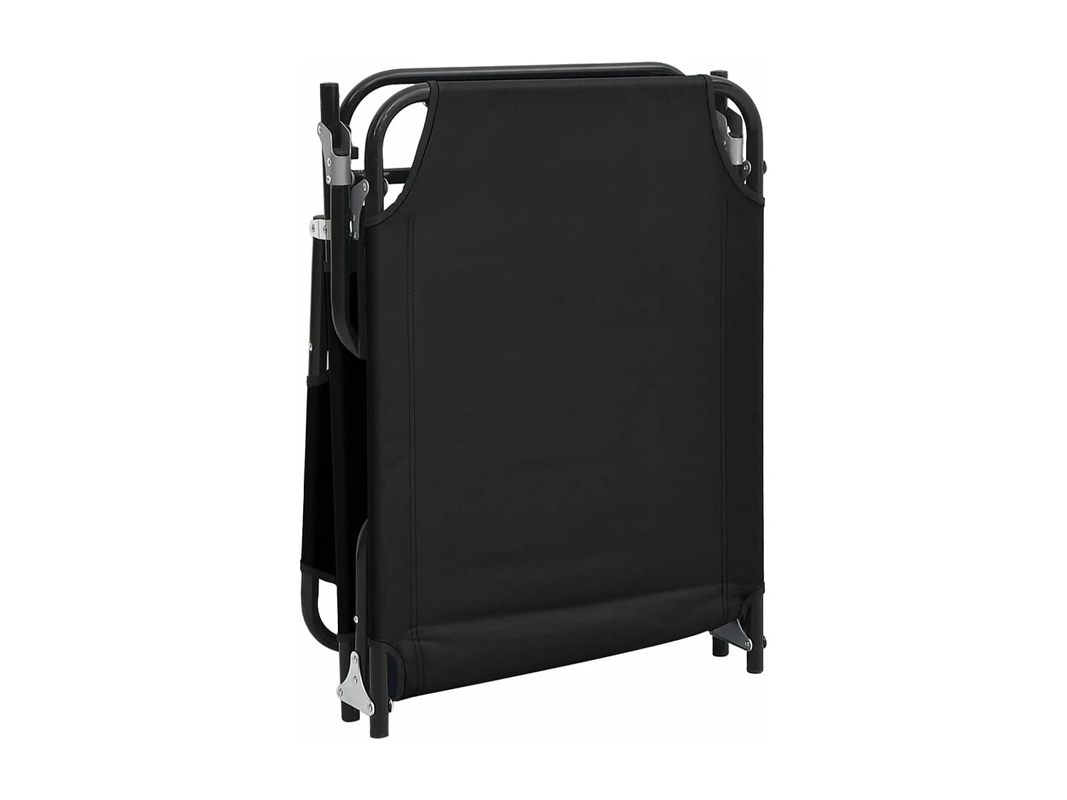 Tumbona plegable acero recubrimiento en polvo tela Oxford negro