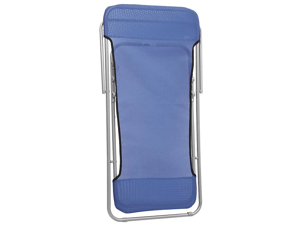 Chaises plage pliantes lot de 2 textilène acier enduit poudre