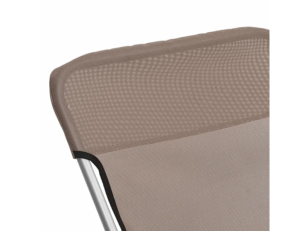 Chaises plage pliantes lot de 2 textilène acier enduit poudre