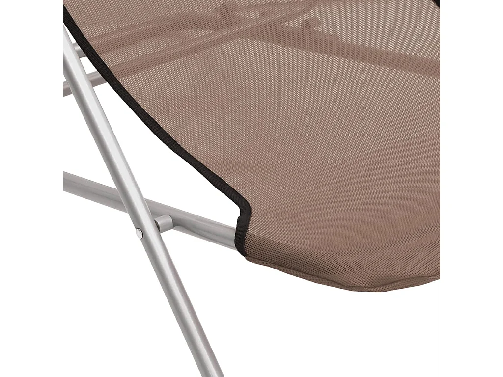 Chaises plage pliantes lot de 2 textilène acier enduit poudre