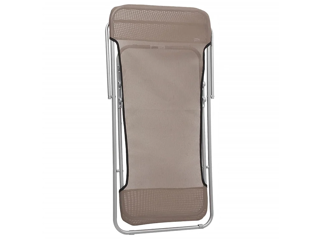 Chaises plage pliantes lot de 2 textilène acier enduit poudre