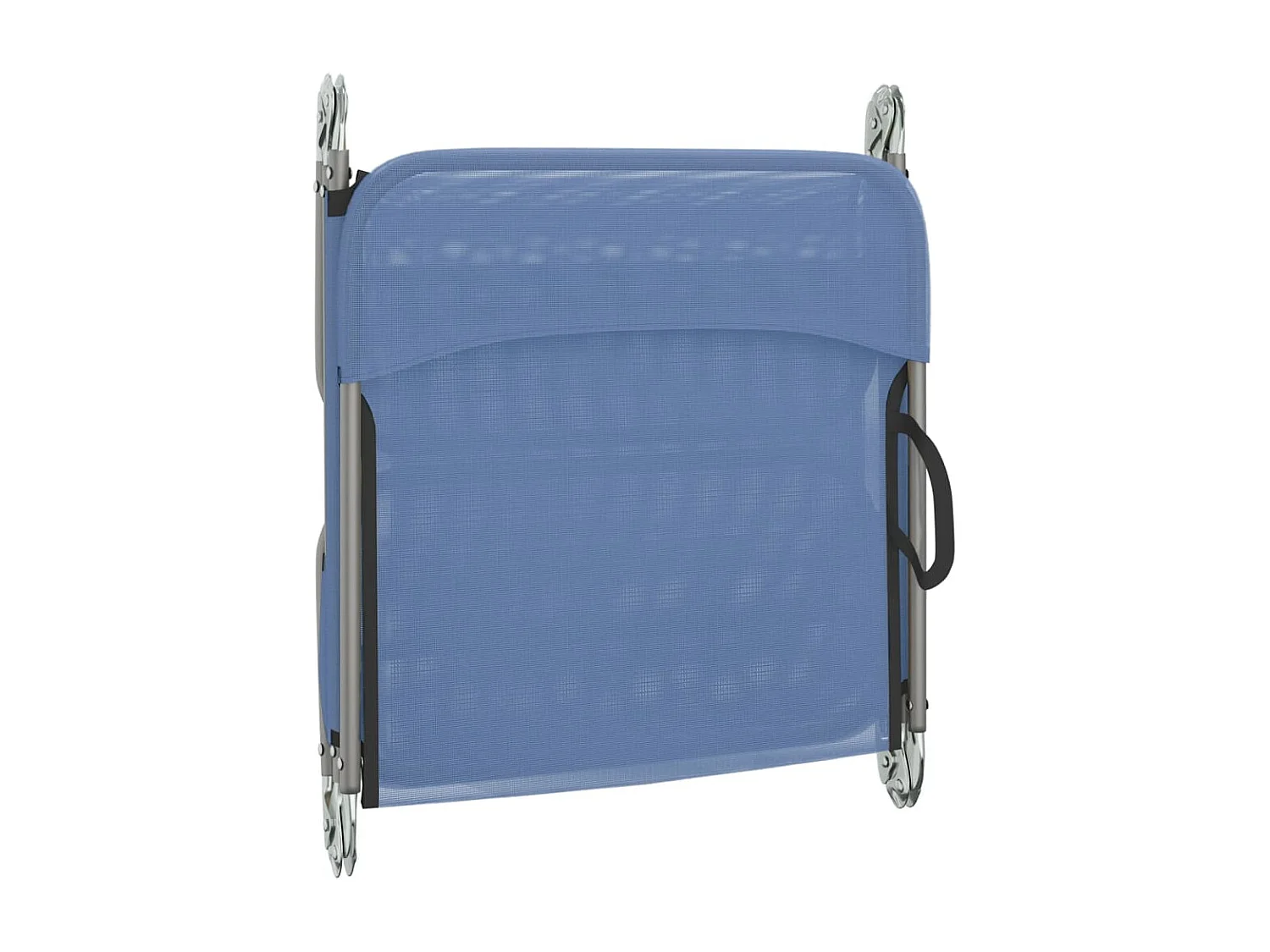 Chaises longues pliables lot de 2 bleu textilène et acier