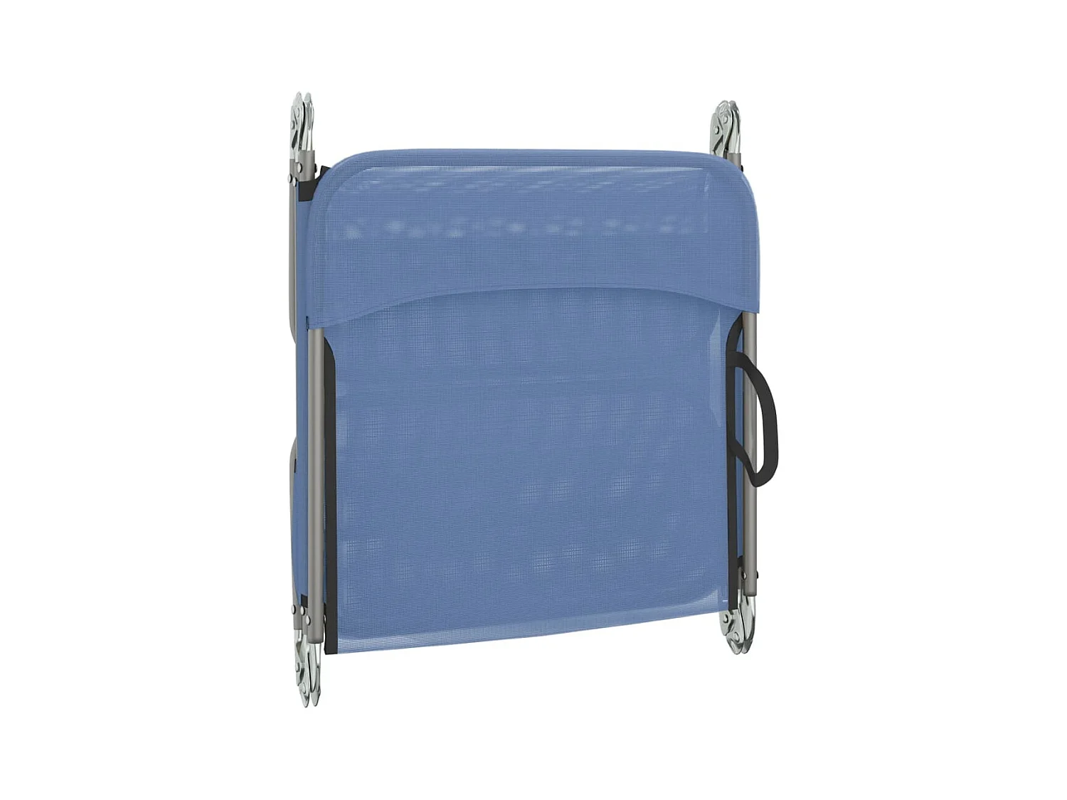 Chaises longues pliables lot de 2 bleu textilène et acier