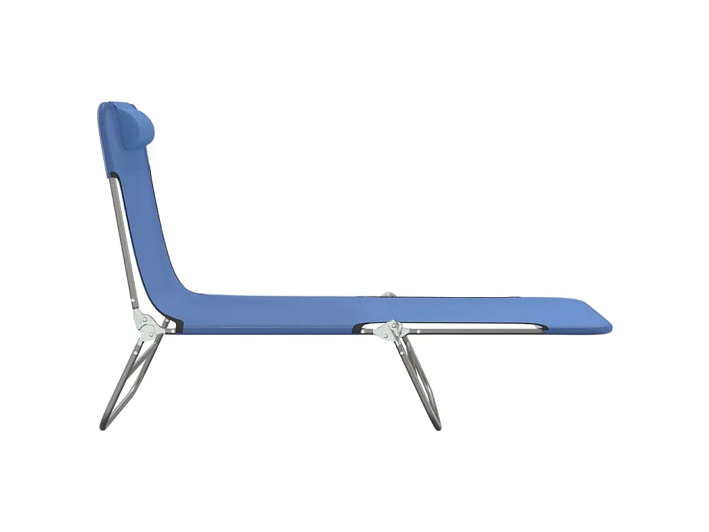 Lettini Prendisole 2 pz Blu in Textilene e Acciaio