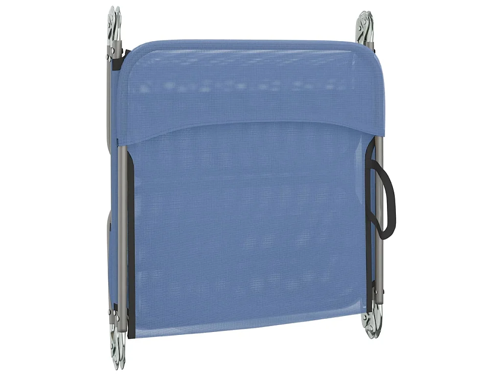 Lettini Prendisole 2 pz Blu in Textilene e Acciaio