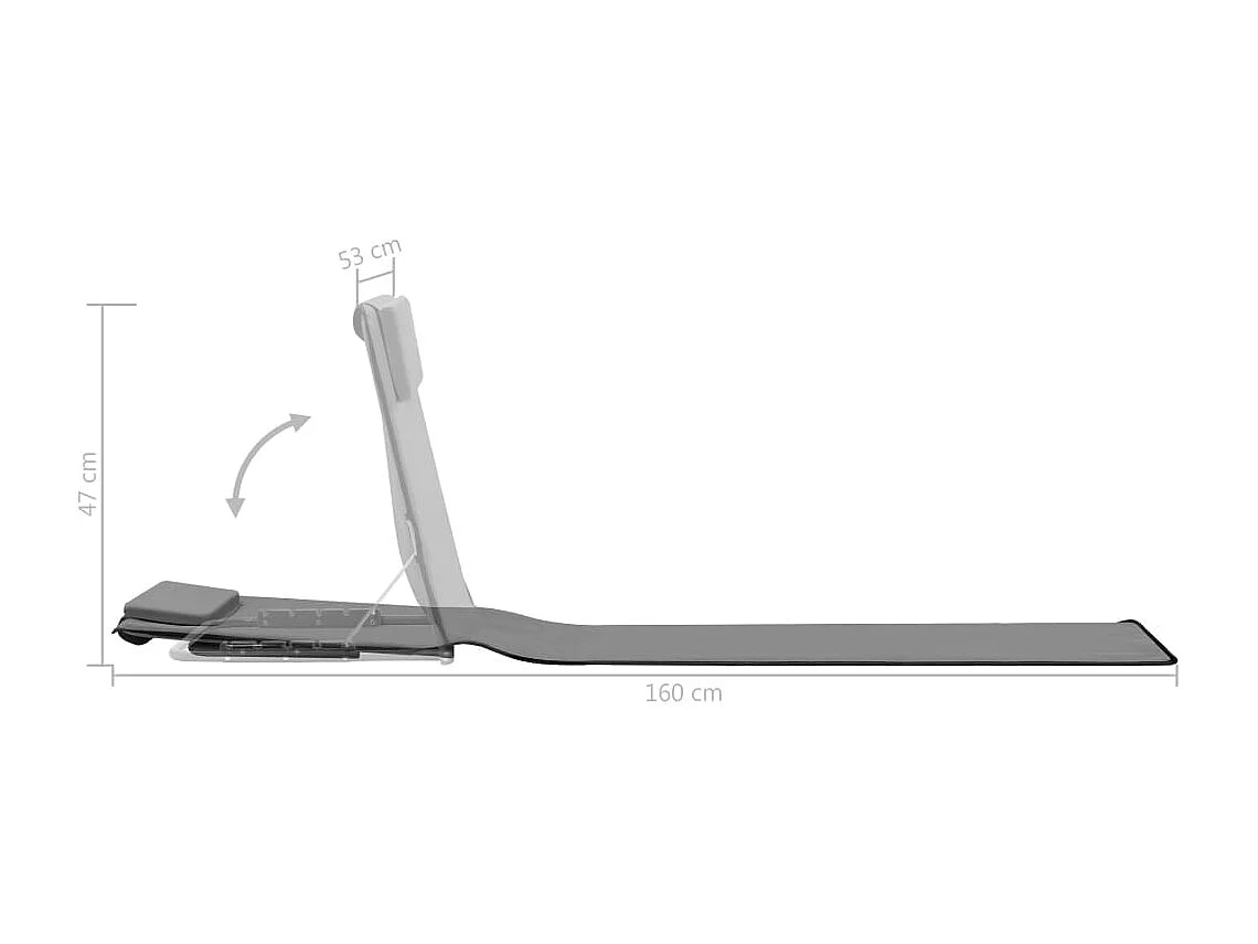 Tapis de plage pliables 2 pcs Acier et tissu Gris