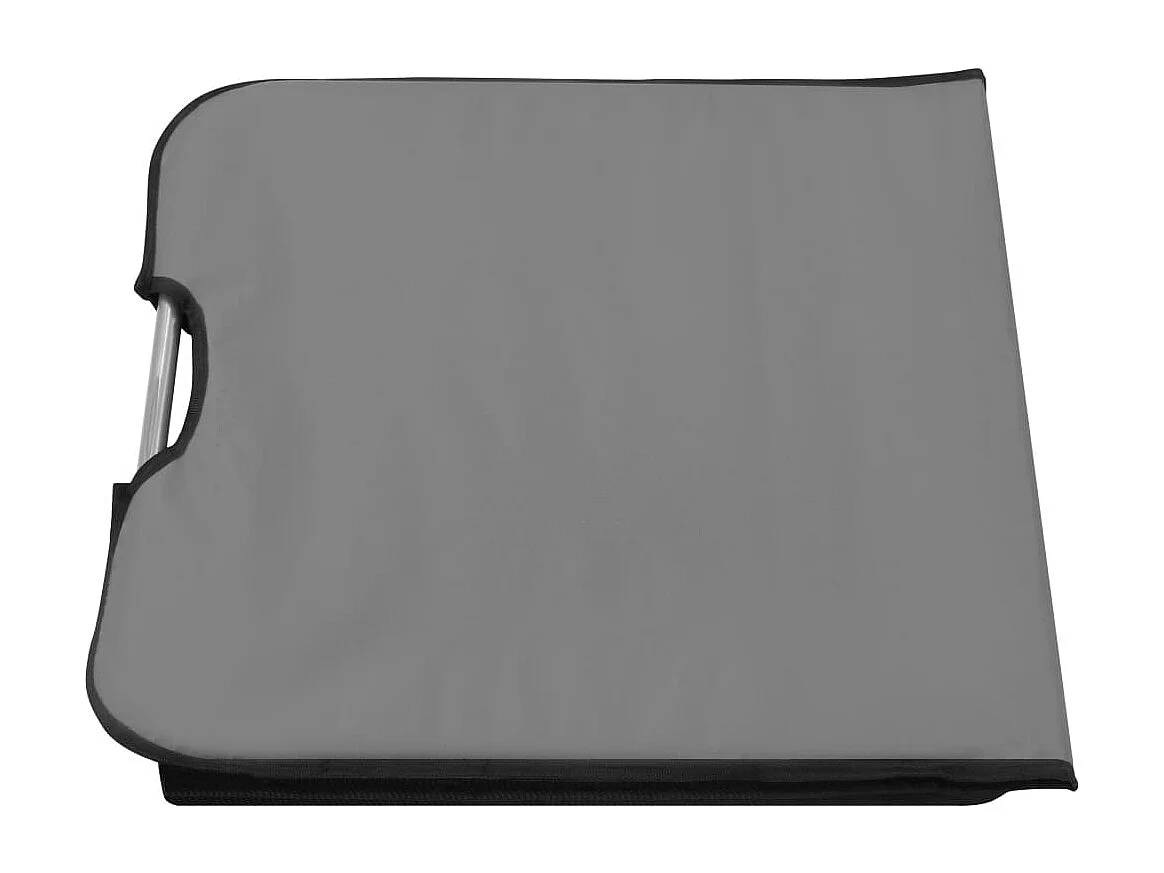 Tapis de plage pliables 2 pcs Acier et tissu Gris