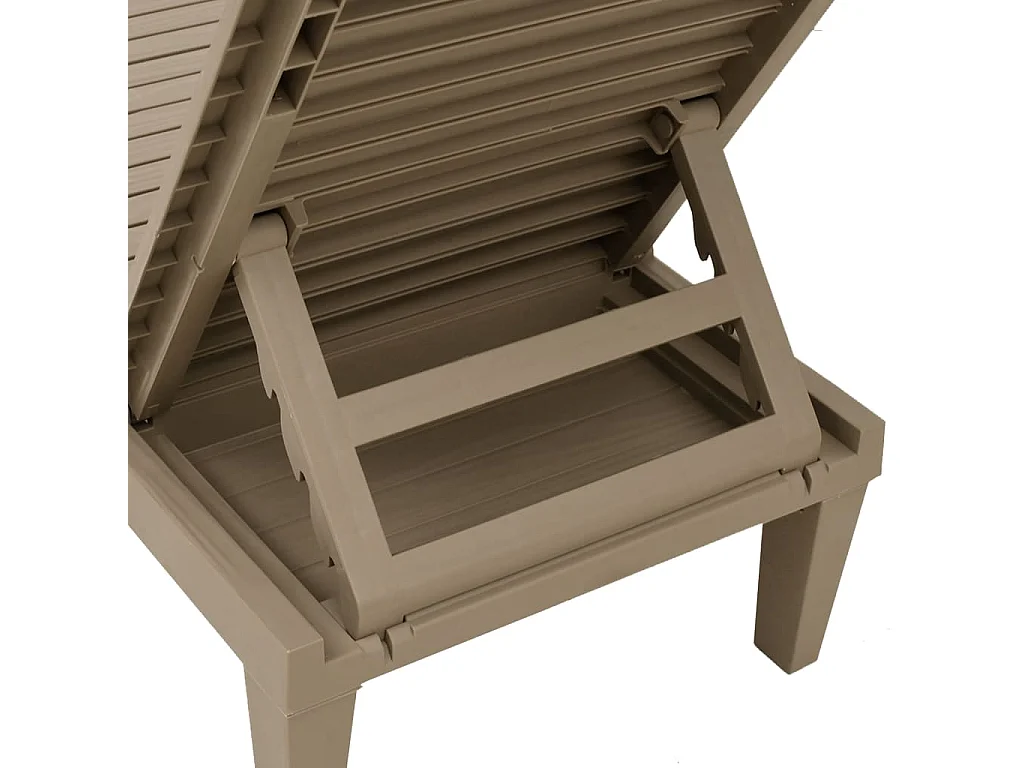 Lettino Prendisole Marrone 155x58x83 cm in Polipropilene