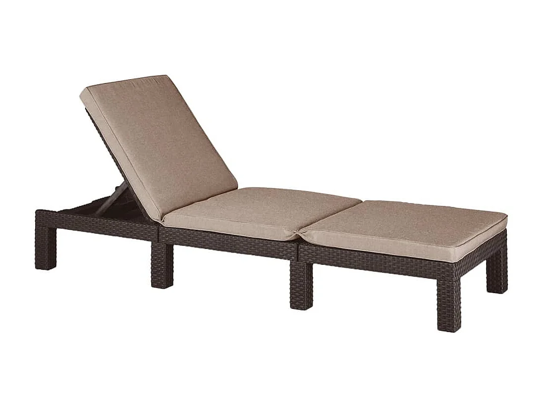 Chaise longue avec coussin Daytona Marron