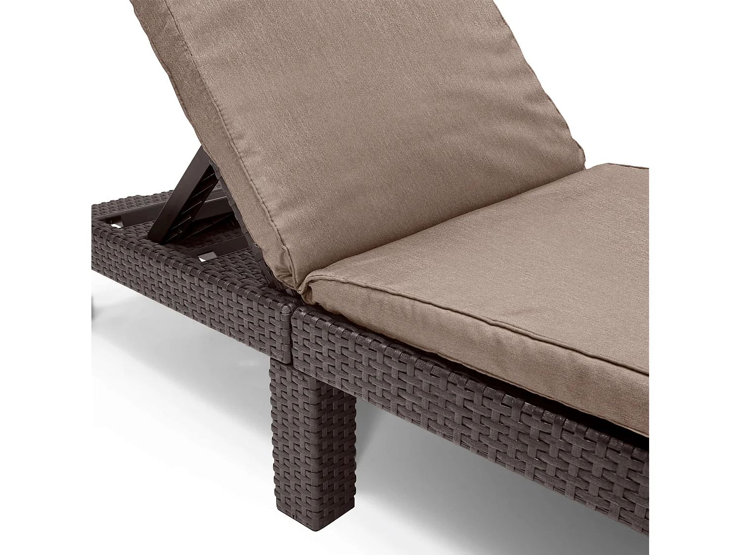 Chaise longue avec coussin Daytona Marron