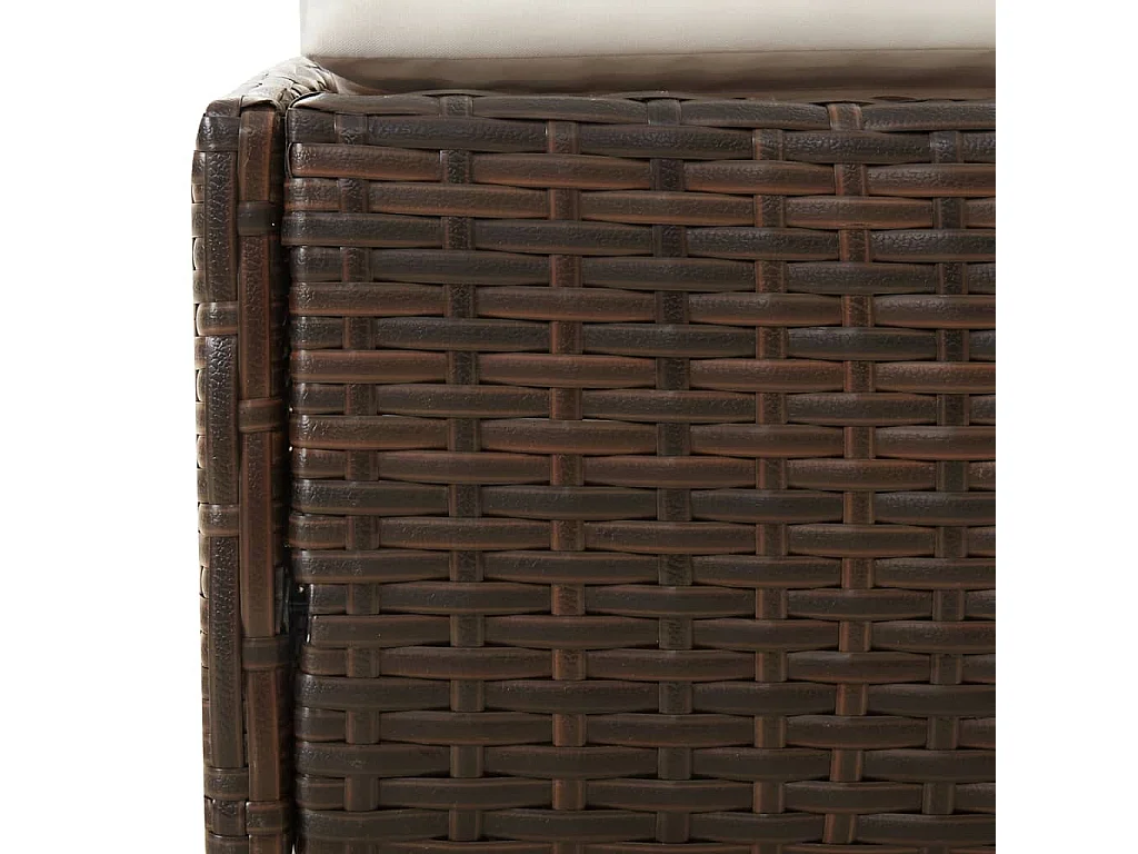 Transat avec toit pliable marron 200x114x128 cm résine tressée