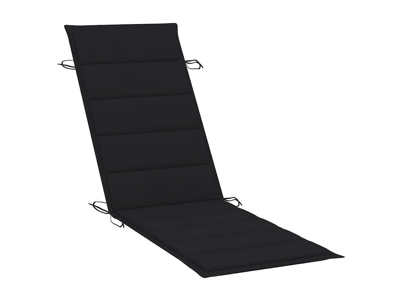 Chaise longue de jardin avec table et coussin Bois d'acacia