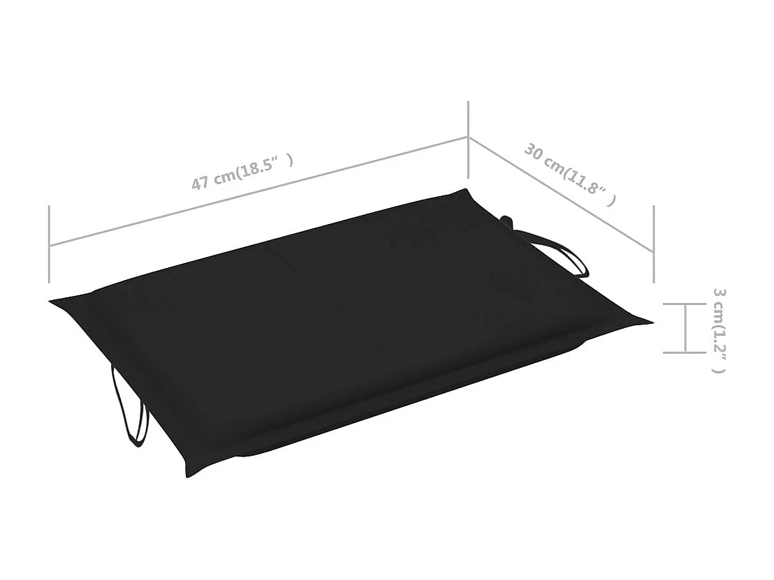 Chaise longue de jardin avec table et coussin Bois d'acacia