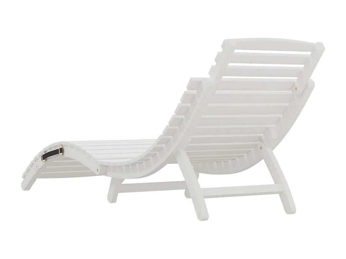 Ligbed 184x55x64 cm massief acaciahout wit