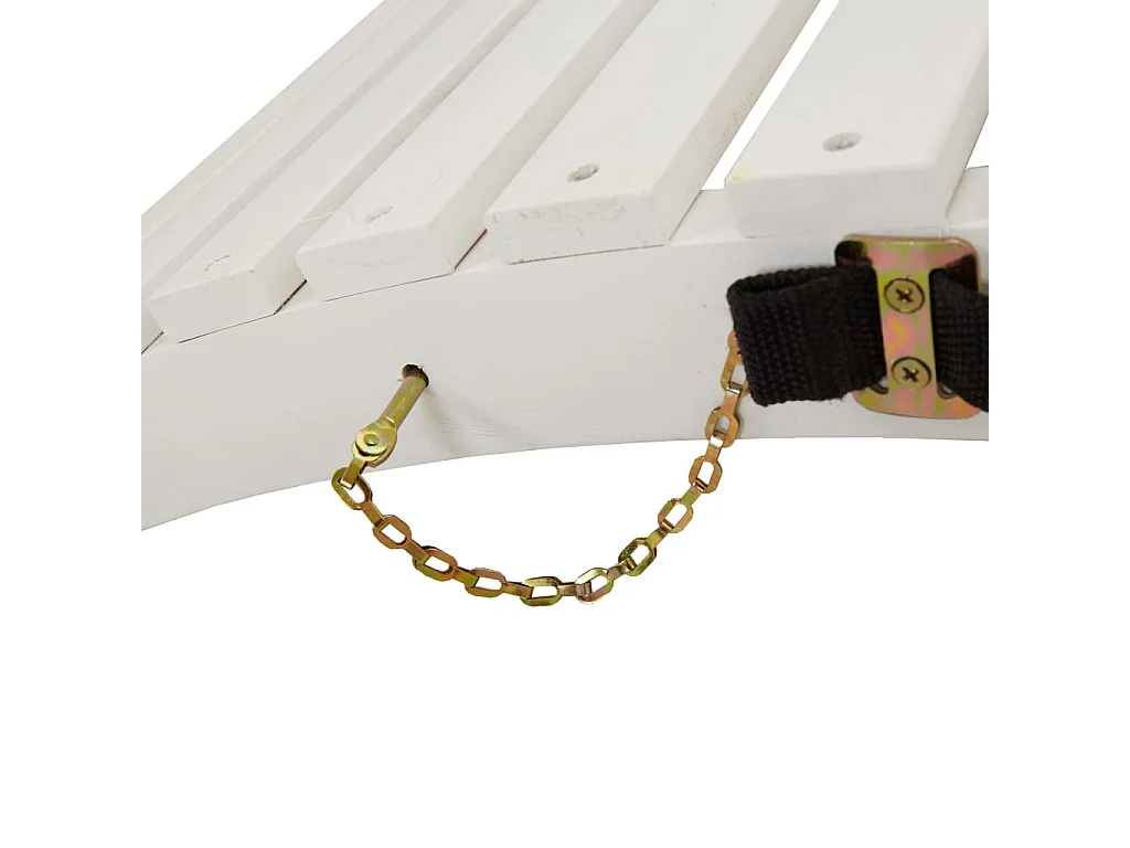 Ligbed 184x55x64 cm massief acaciahout wit