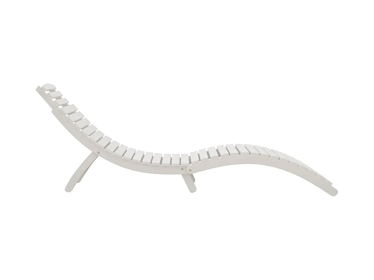 Ligbed 184x55x64 cm massief acaciahout wit