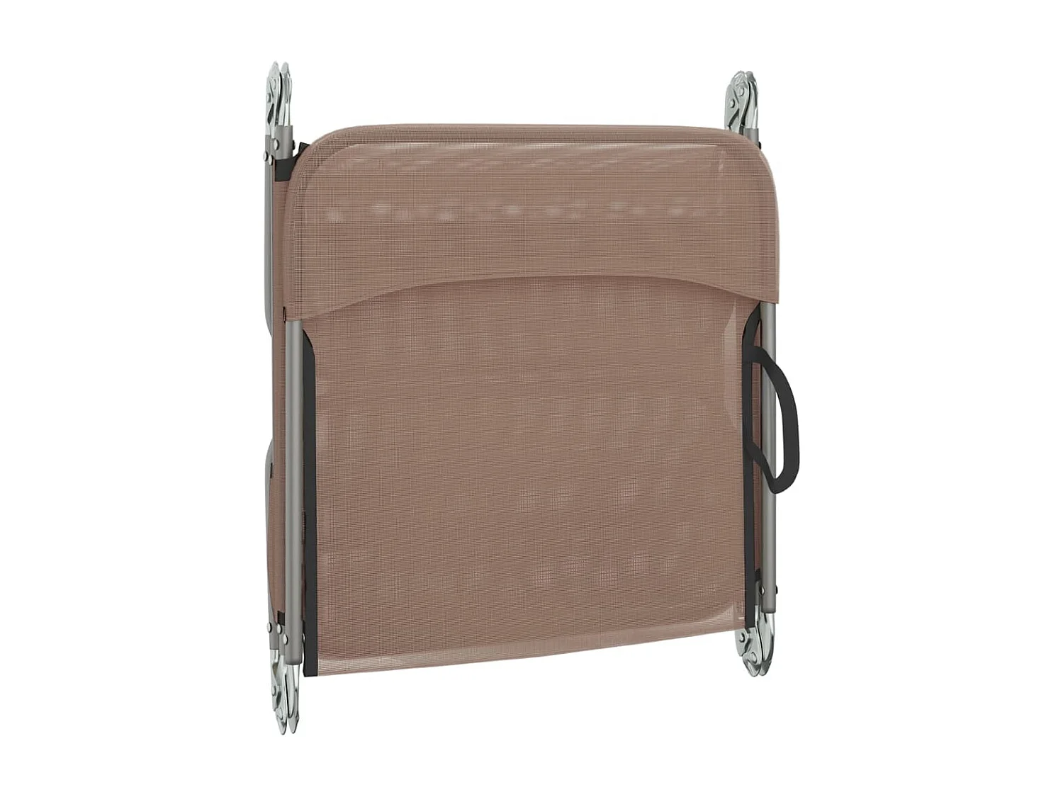 Chaises longues pliables lot de 2 marron textilène et acier