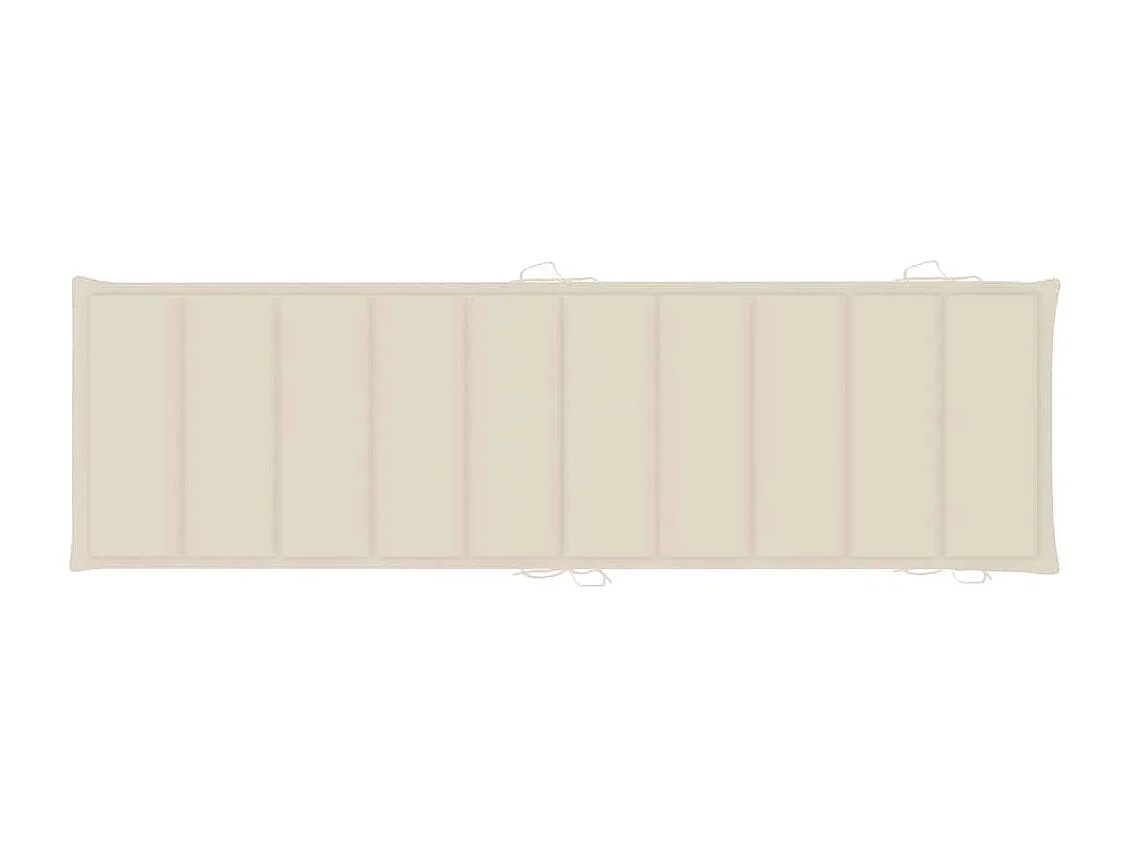 Chaises longues lot de 2 avec coussins Bois d'acacia solide