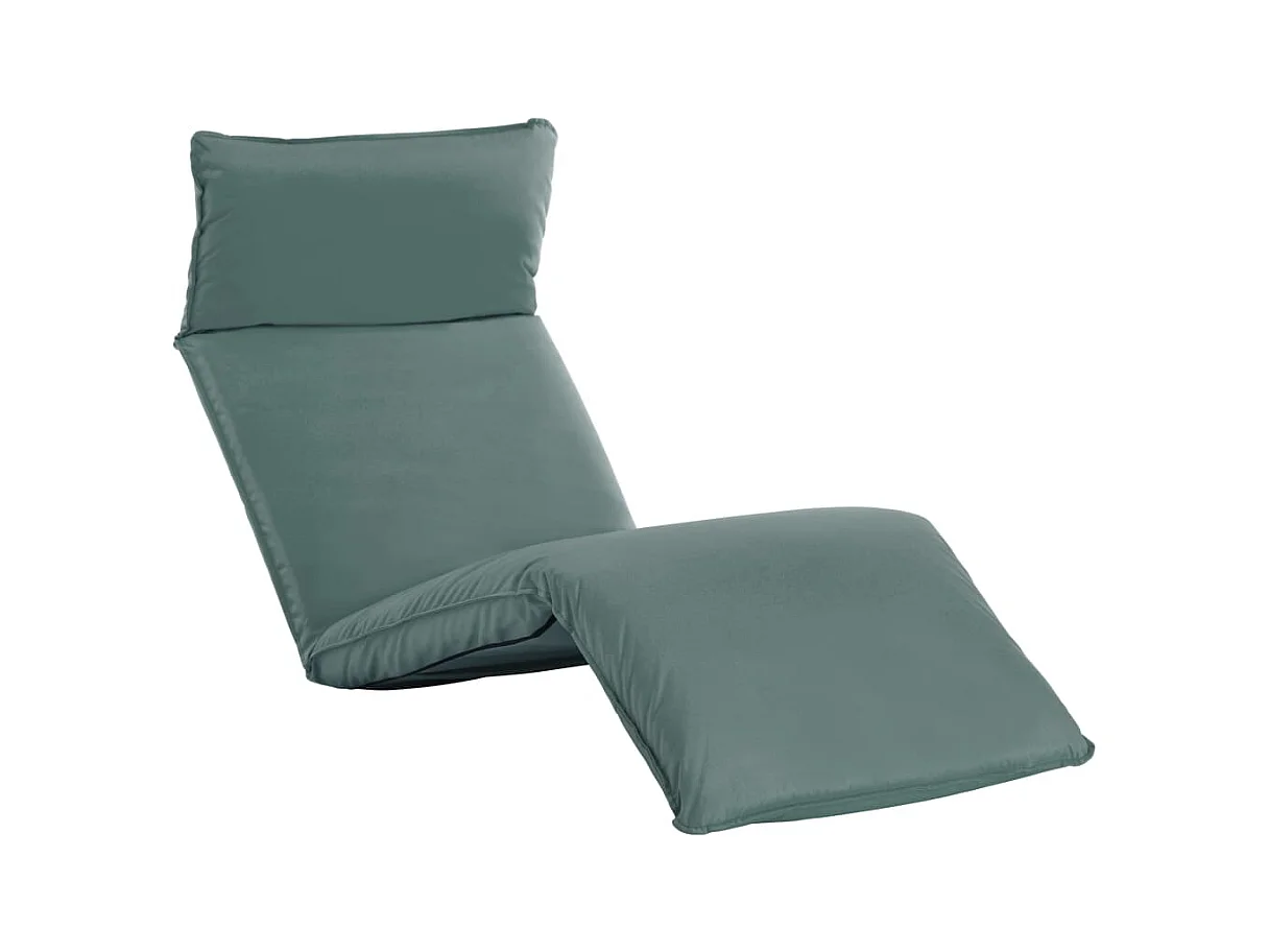 Lettino Prendisole Pieghevole in Tessuto Oxford Grigio