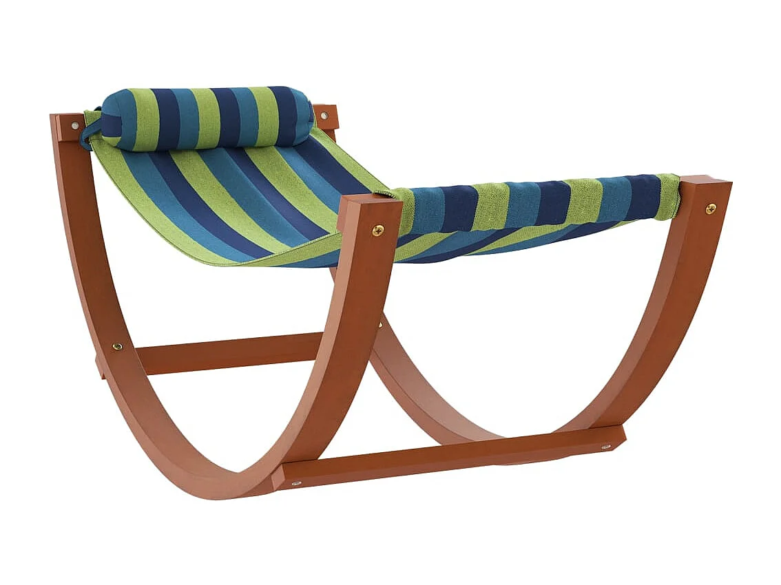 Hangmatschommel voor kinderen stof blauw en groen