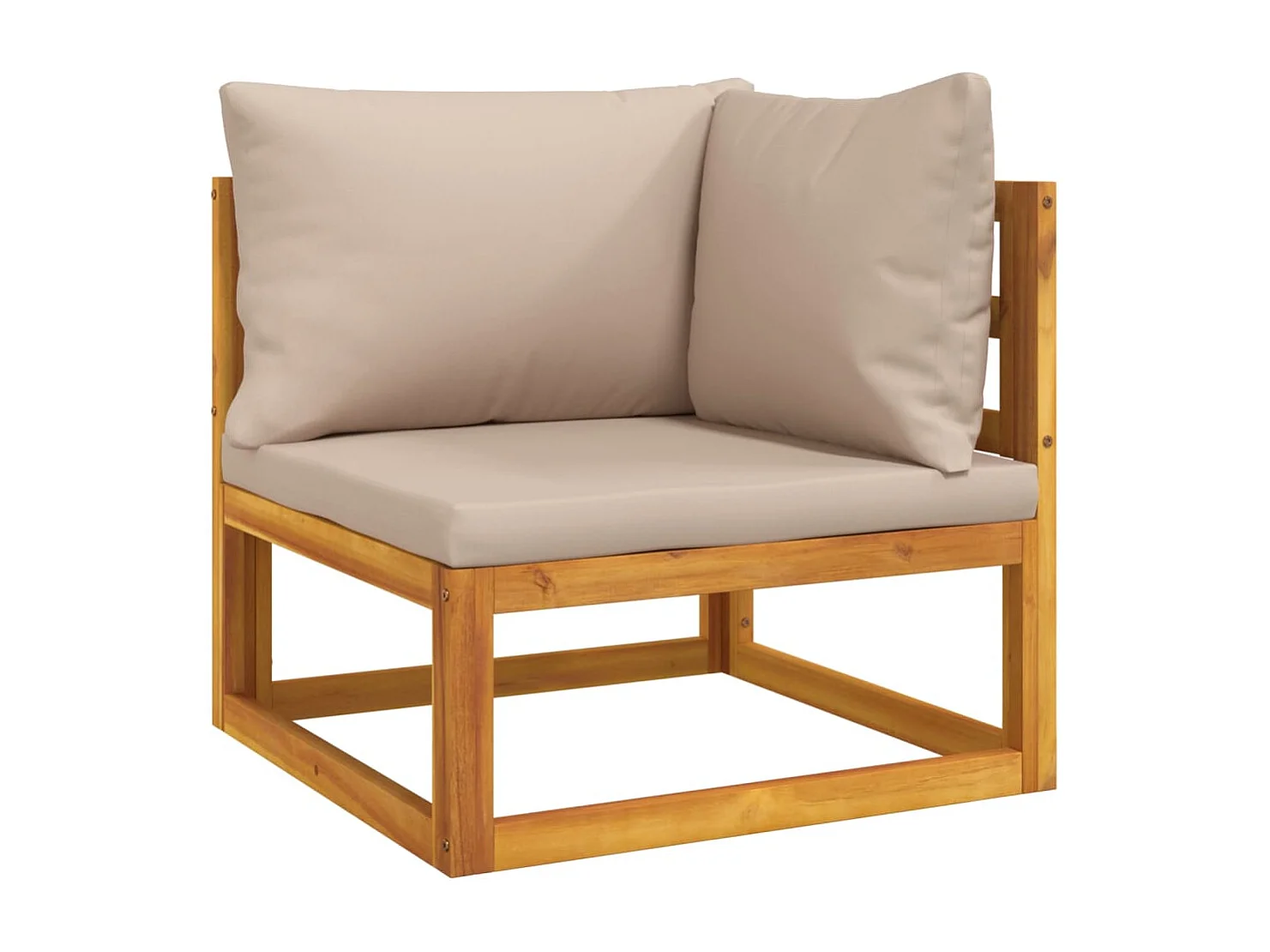 5pcs conj. lounge jardim madeira c/almofadões cinza-acastanhado