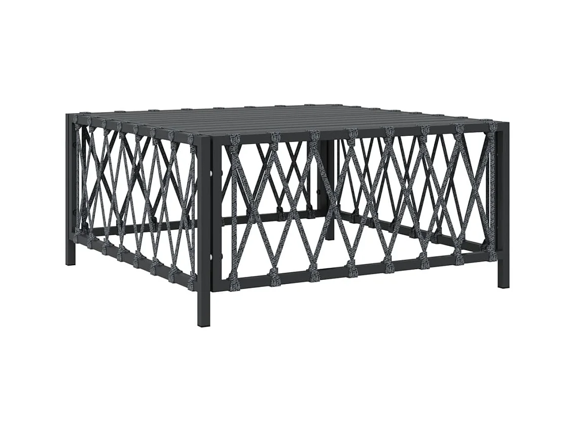 Salon de jardin avec coussins 5 pcs anthracite acier
