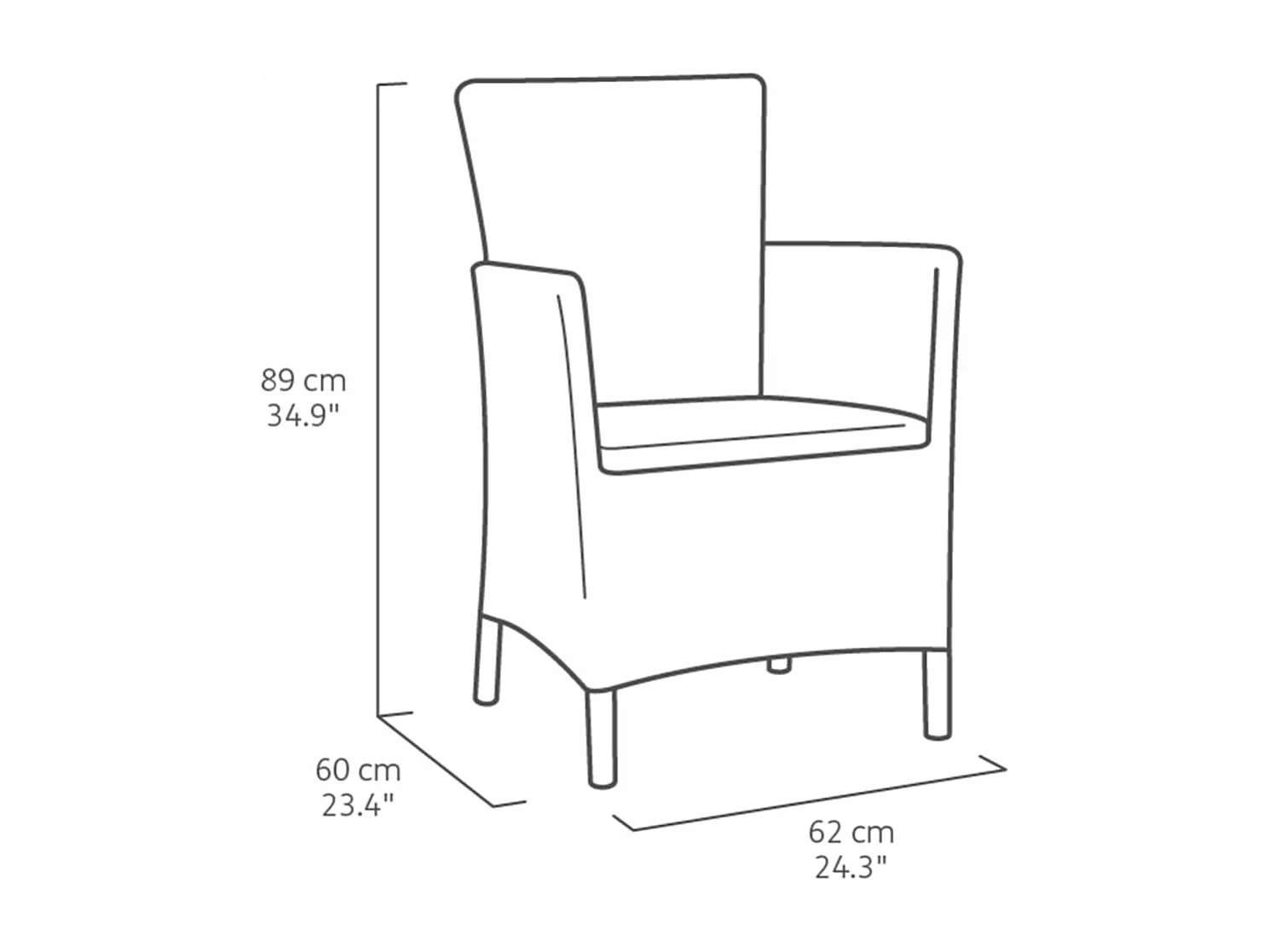 Jeu de salle à manger d'extérieur 3 pcs Iowa Cappuccino 223929