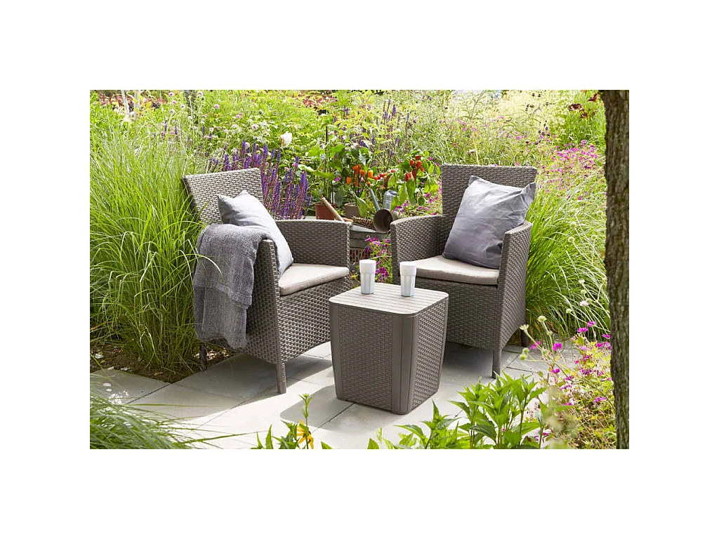 3-delige Tuinset Iowa cappuccinokleurig 224383