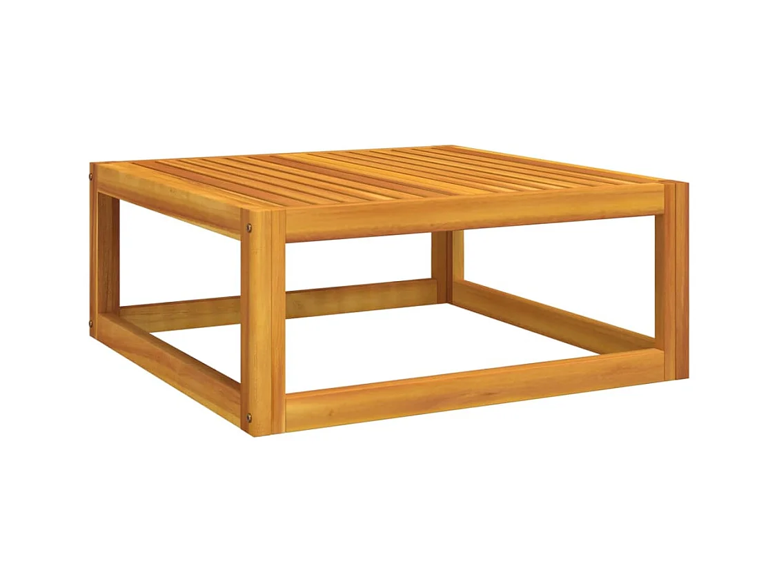 Set Salotto da Giardino 4 pz con Cuscini Verdi Legno Massello