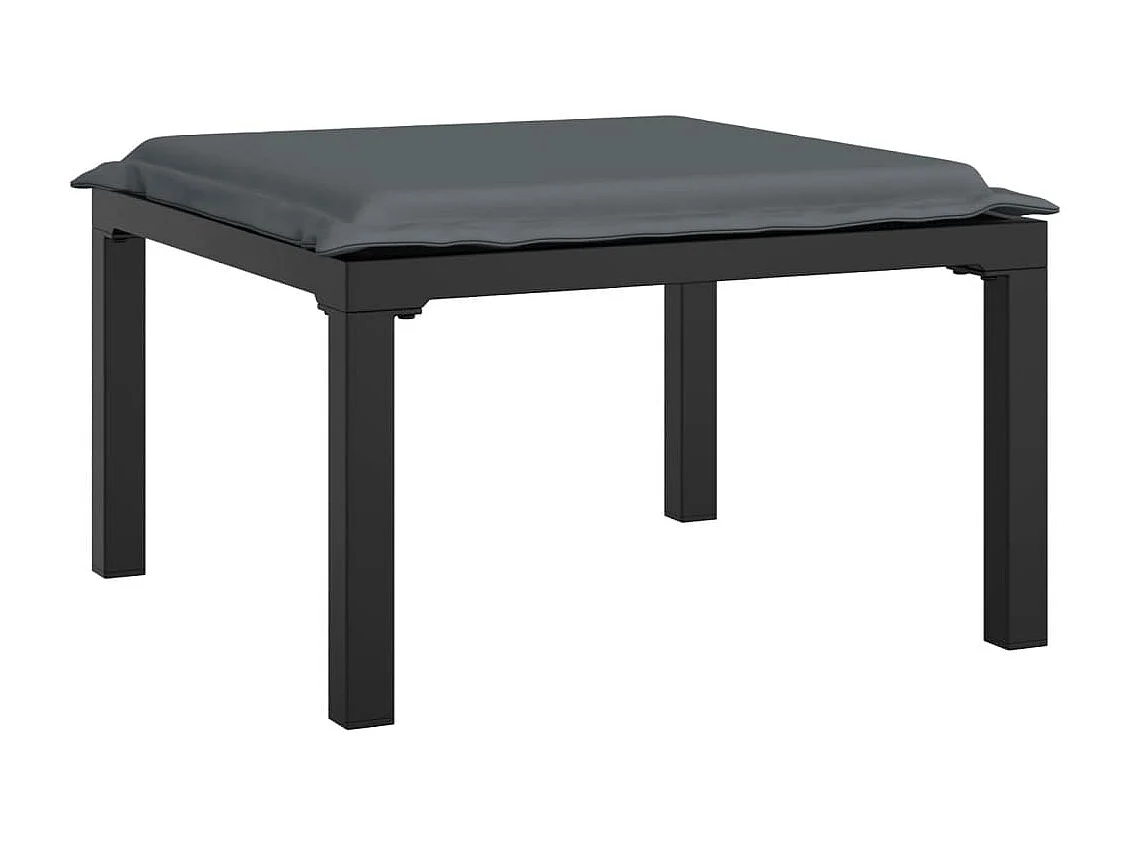 Salon de jardin 8 pcs noir et gris résine tressée