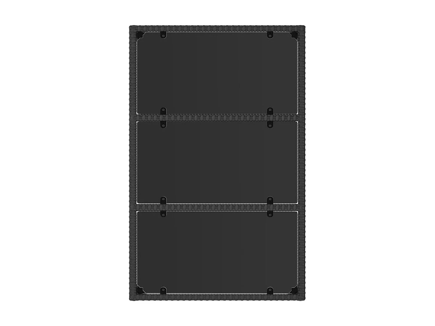 Juego de jardín con cojines 4 piezas ratán sintético negro