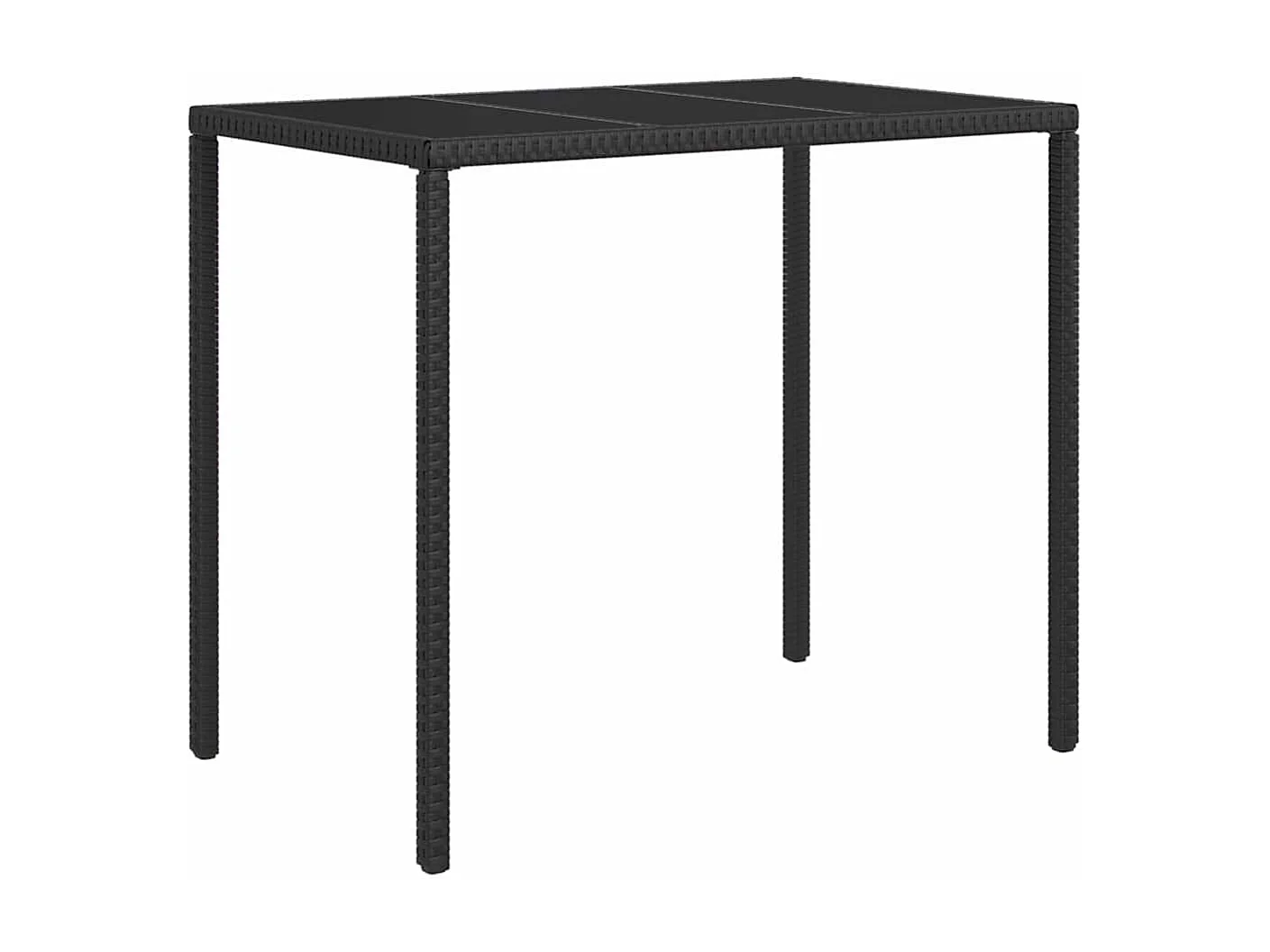 Salon de jardin 4 pcs avec coussins Noir Résine tressée