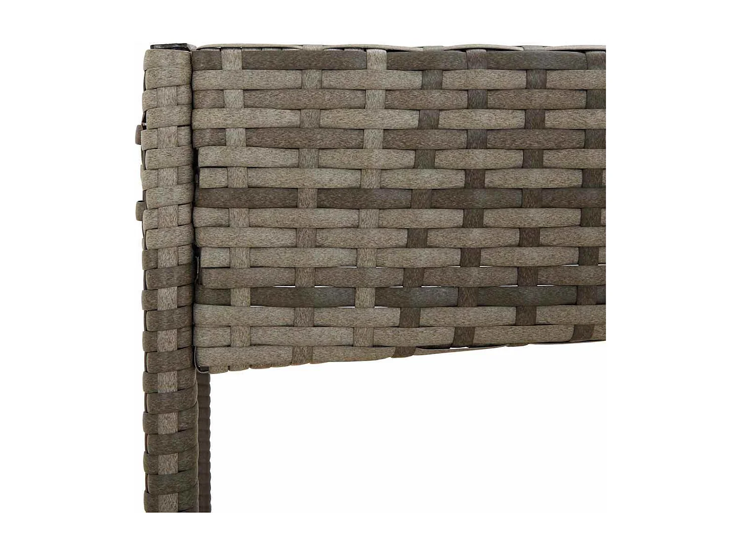 Salon de jardin 4 pcs avec coussins Gris Résine tressée