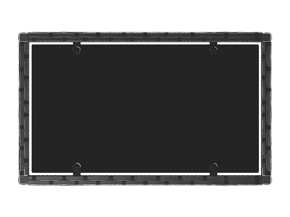 Set Divani da Giardino 4 pz con Cuscini Nero in Polyrattan